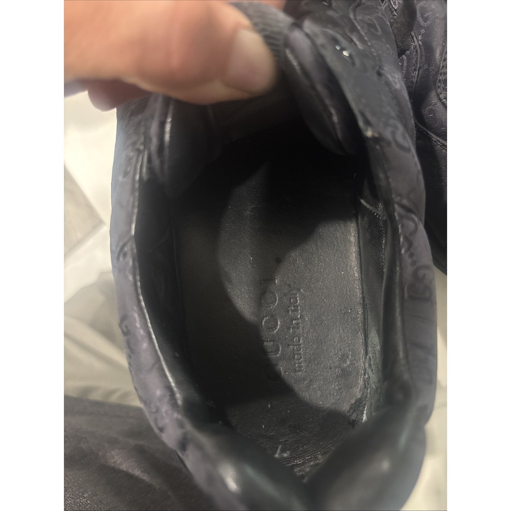 gucci rhyton sneakers Black Monogram Size 12.5 - Picture 11 of 14